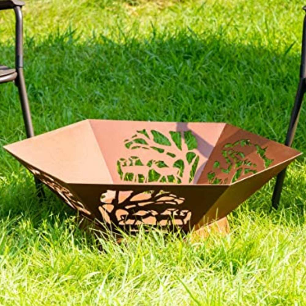 Corten Steel Wood Fire Pit
