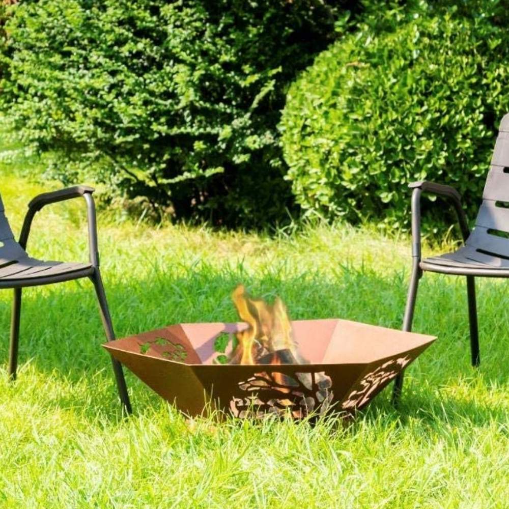 Weathered Steel Wood Fire Pit: image 4