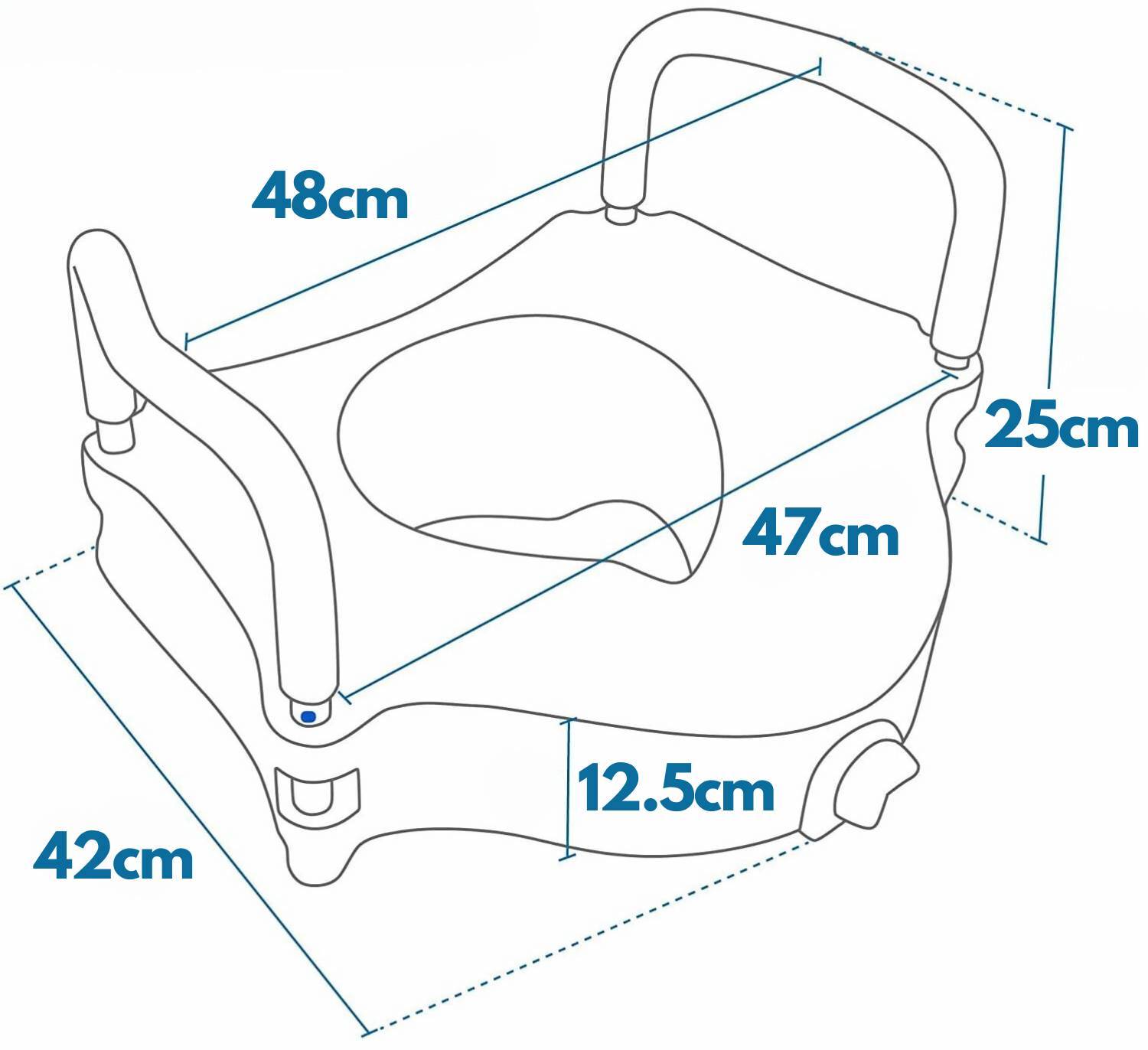 Toilet Seat Raisers - Without Arms (4" Elevation): image 3