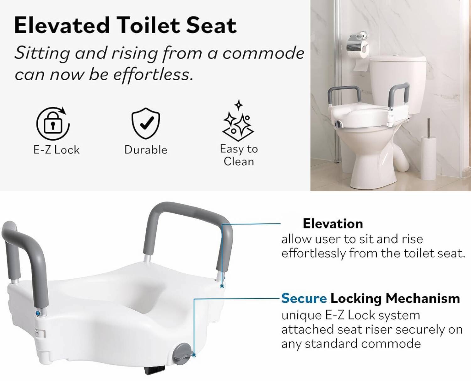 Toilet Seat Raisers - Without Arms (4" Elevation): image 7