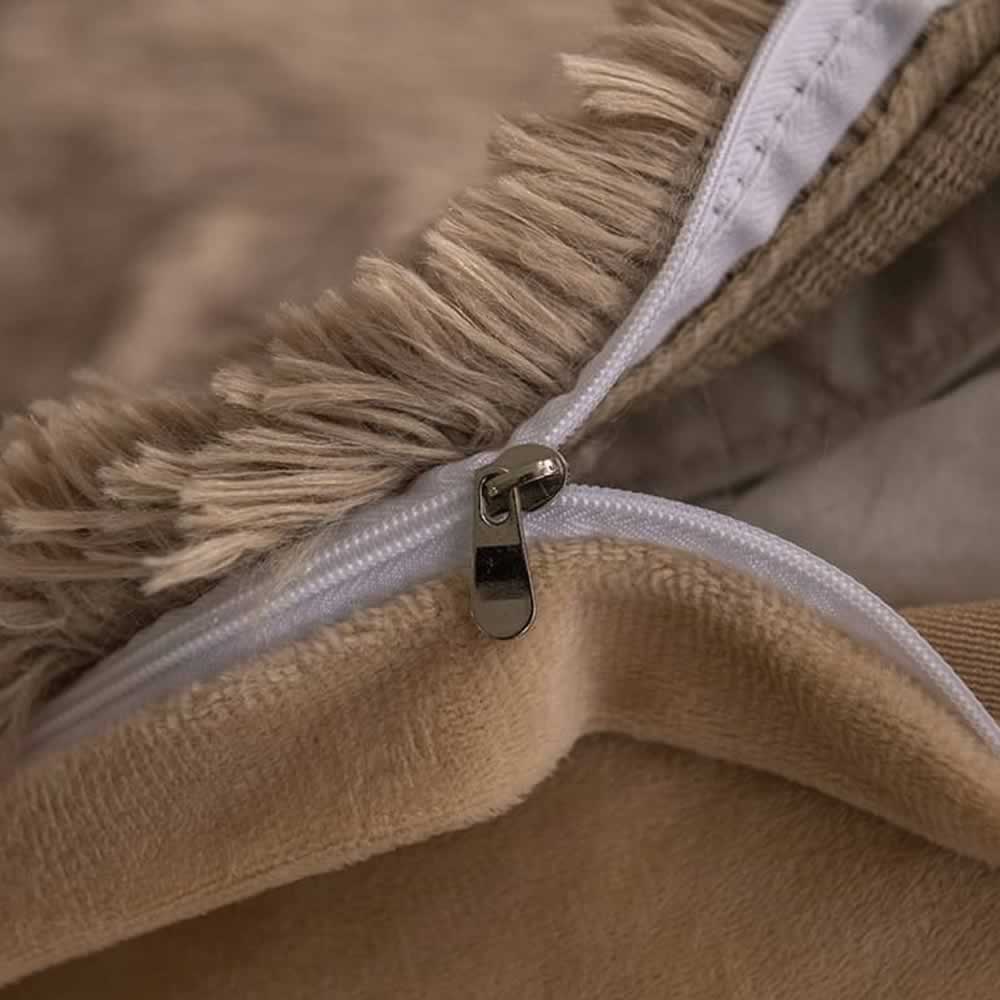 Faux Fur Comforter - Queen 4 Piece Set: image 9