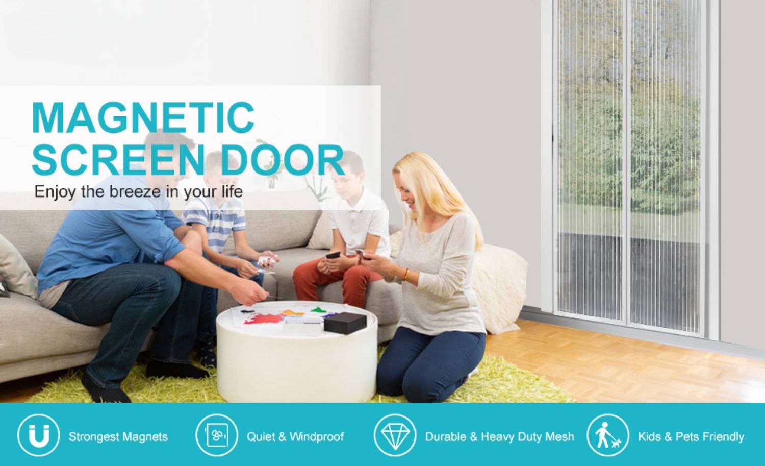 White Door Screen - 60cm x 210cm | 23.6″ x 82.6": image 7