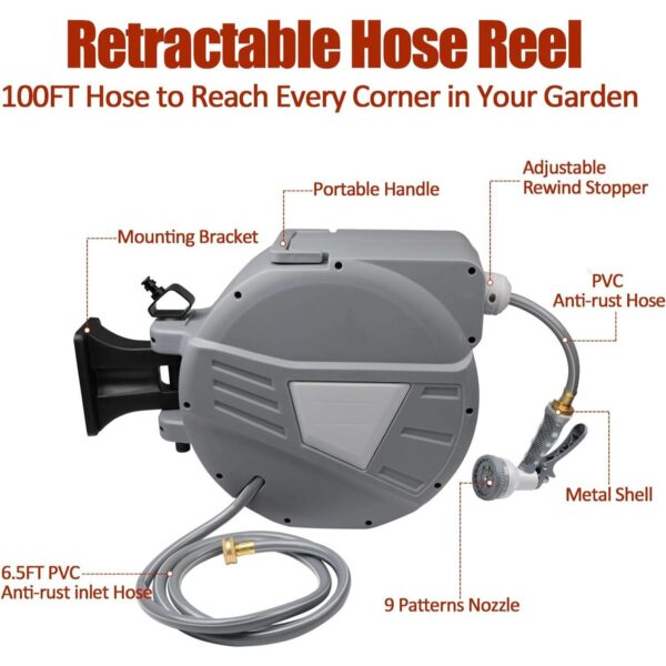 buy retractable hose reel for garden