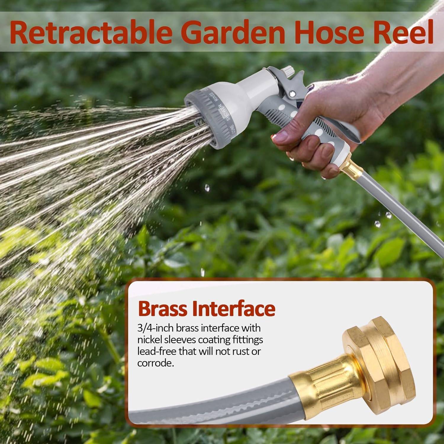 buy wall mounted hose reel for garden